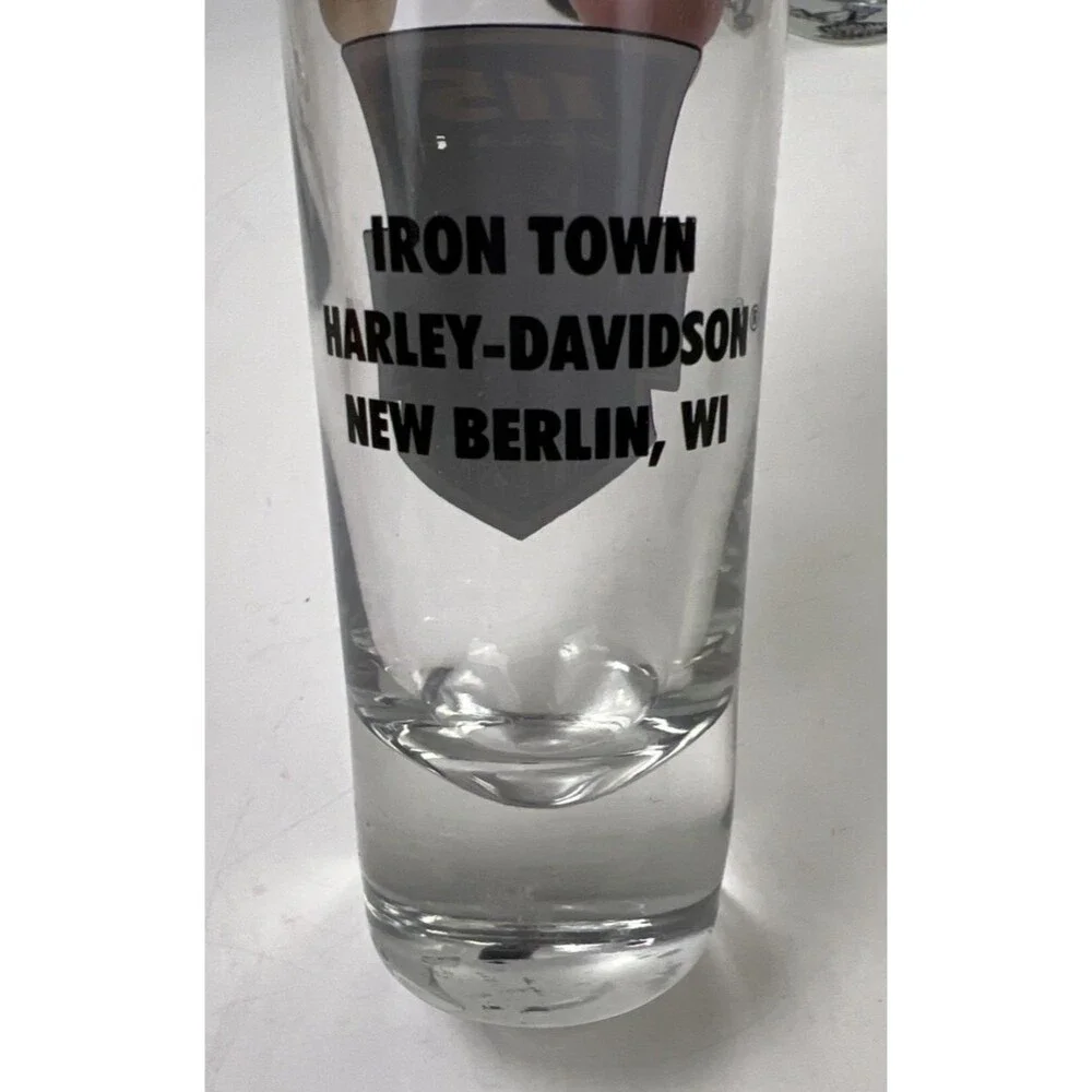 Harley Davidson Tall Shot Glasses/Bike Week Dayton Beach Lot of 5